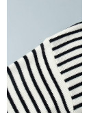 Monochrome Striped Oversized Pullover