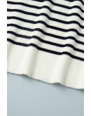 Monochrome Striped Oversized Pullover