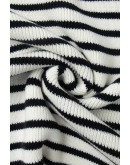 Monochrome Striped Oversized Pullover