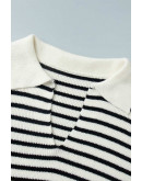 Monochrome Striped Oversized Pullover
