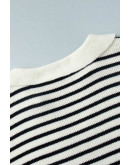 Monochrome Striped Oversized Pullover