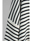 Monochrome Striped Oversized Pullover