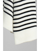 Monochrome Striped Oversized Pullover