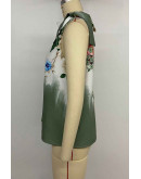 Botanical Bow Satin Blouse