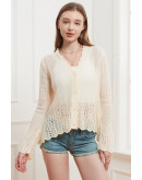 Cream Breeze Crochet Cardigan