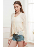 Cream Breeze Crochet Cardigan