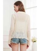 Cream Breeze Crochet Cardigan