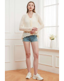 Cream Breeze Crochet Cardigan