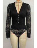 Nocturne Lace V-Neck Bodysuit