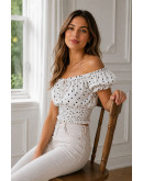 Lucy Polka Dot Smocked Top