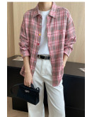 Plaid Everyday Pink Button Shirt