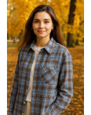 Plaid Everyday Button Blue Shirt
