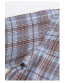 Plaid Everyday Button Blue Shirt