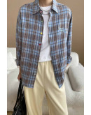 Plaid Everyday Button Blue Shirt