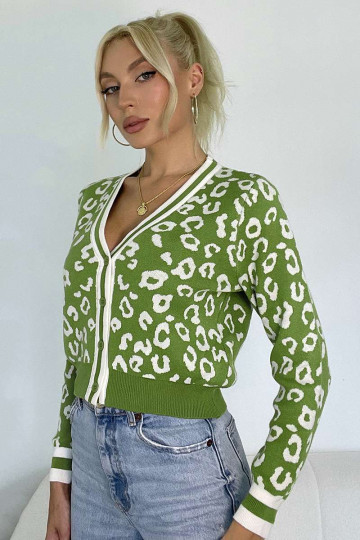 Speckle Pop Crop Cardigan