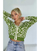 Speckle Pop Crop Cardigan