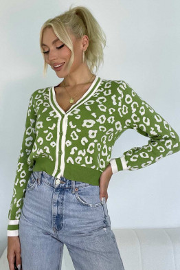 Speckle Pop Crop Cardigan