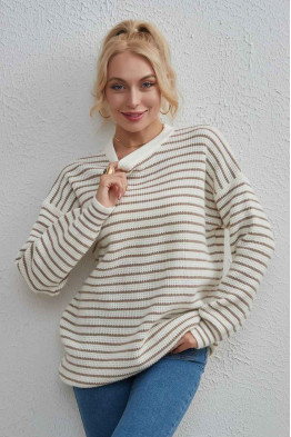 Sahara Stripe Slouch Sweater