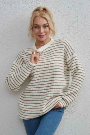 Sahara Stripe Slouch Sweater