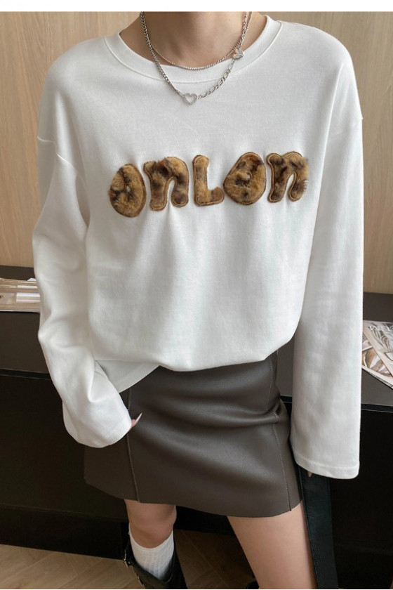 Fluff Font Crewneck Tee