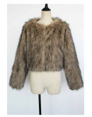 Casey Cropped Faux Fur Jacket