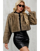Casey Cropped Faux Fur Jacket