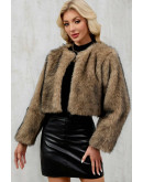 Casey Cropped Faux Fur Jacket