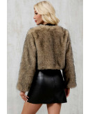 Casey Cropped Faux Fur Jacket
