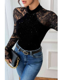 Midnight Muse Black Lace Bodysuit