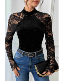 Midnight Muse Black Lace Bodysuit