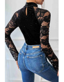 Midnight Muse Black Lace Bodysuit