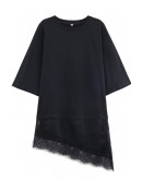 Lisa Lace Layered Black Top