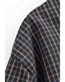 Awesome Jade Necktie Plaid Blouse