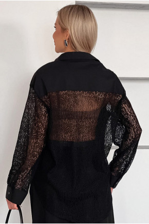 Black Lace Statement Shirt