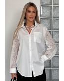 White Lace Statement Shirt