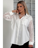 White Lace Statement Shirt