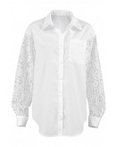 White Lace Statement Shirt