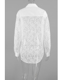 White Lace Statement Shirt