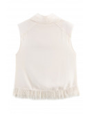Clara Fringe Cowl Neck Top