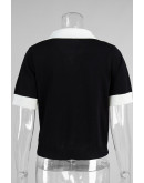 Claire Contrast Collar Knit Top  