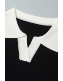 Claire Contrast Collar Knit Top  