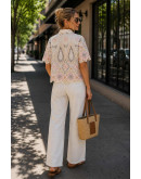 Harriet Mosaic Button Top