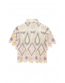 Harriet Mosaic Button Top
