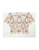 Harriet Mosaic Button Top