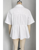 Carla Tie Front Top in White