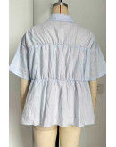 Carla Tie Front Top in Blue