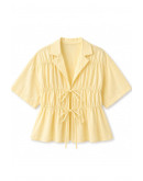 Carla Tie Front Top in Yellow
