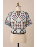 Calista Embroidered Tie Front Blouse