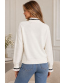 Jessie Lace Trim Bow Sweater