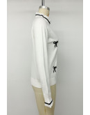 Jessie Lace Trim Bow Sweater
